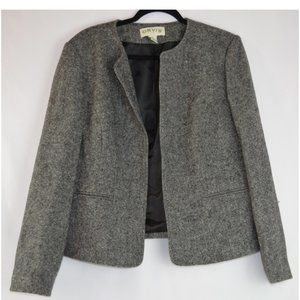 Orvis Blazer Open Front Tweed Lined Jacket Size 16